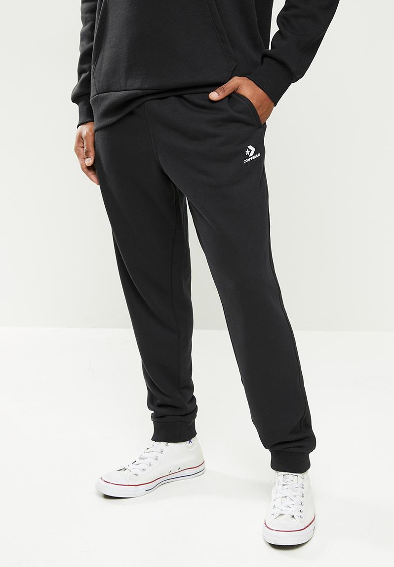 Converse embroidered star chevron french terry jogger - converse black ...