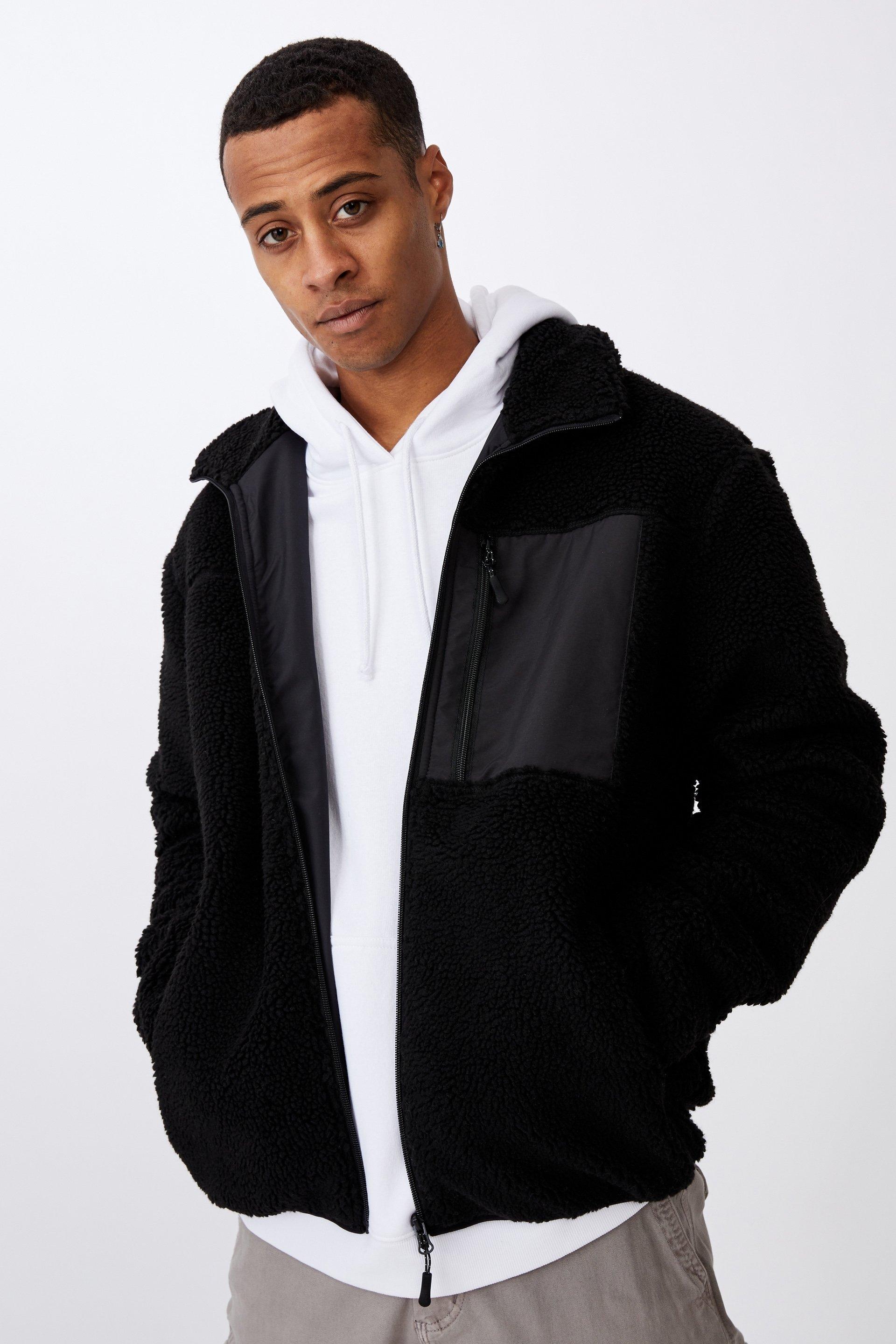 Pocket teddy zip thru - black Cotton On Jackets | Superbalist.com