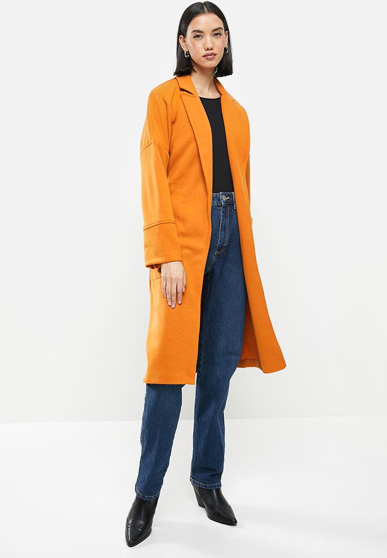 Knit Melton Lounge Coat - Orange Me&B Coats | Superbalist.com