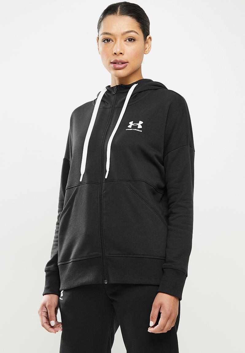 Rival fleece fz hoodie - black1 Under Armour Hoodies, Sweats & Jackets ...