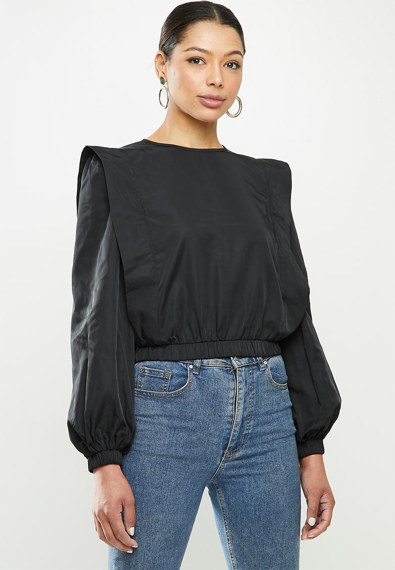 Bold shoulder blouse - black Missguided Blouses | Superbalist.com