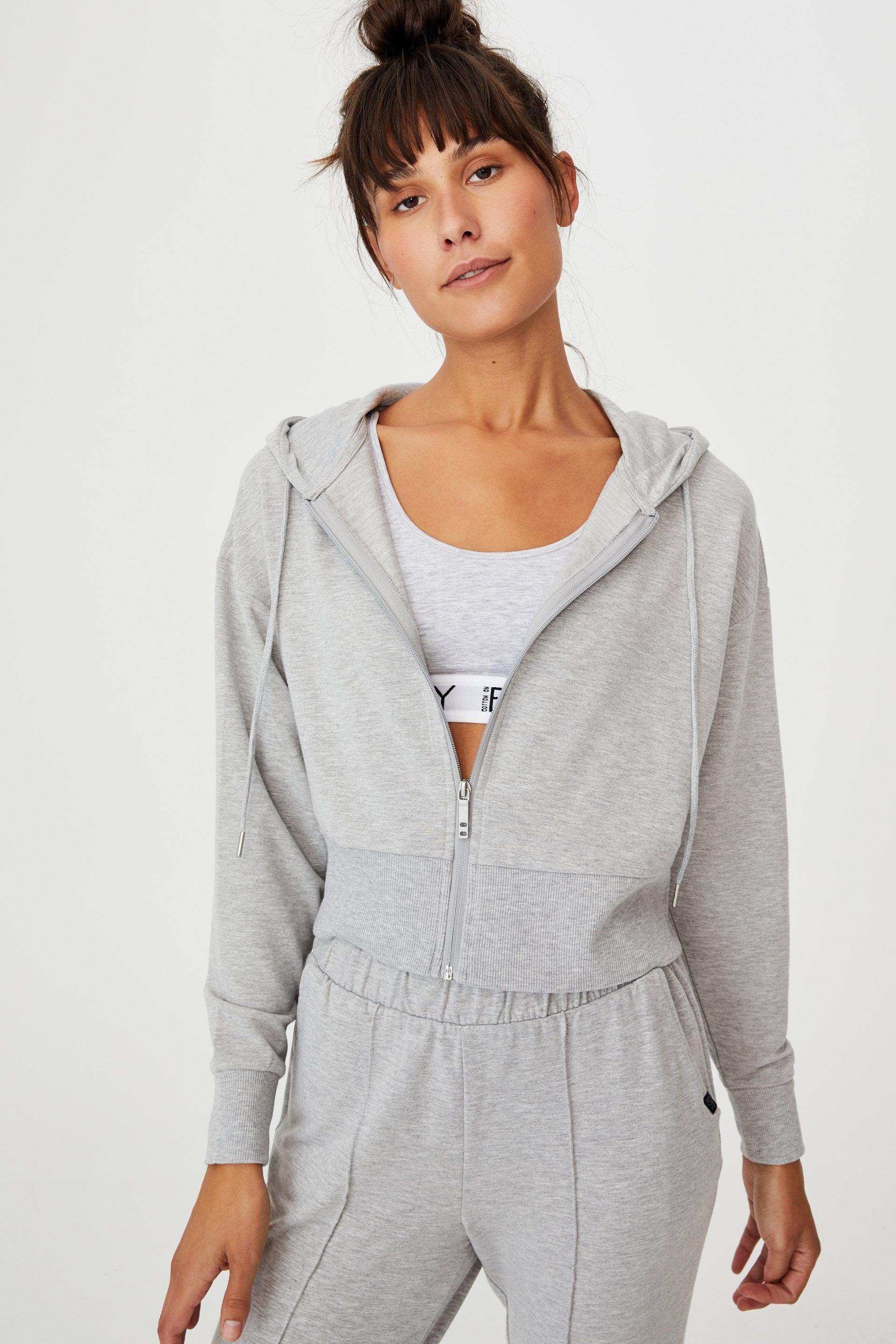 The ultra soft zip through hoodie - grey marle Cotton On Hoodies ...