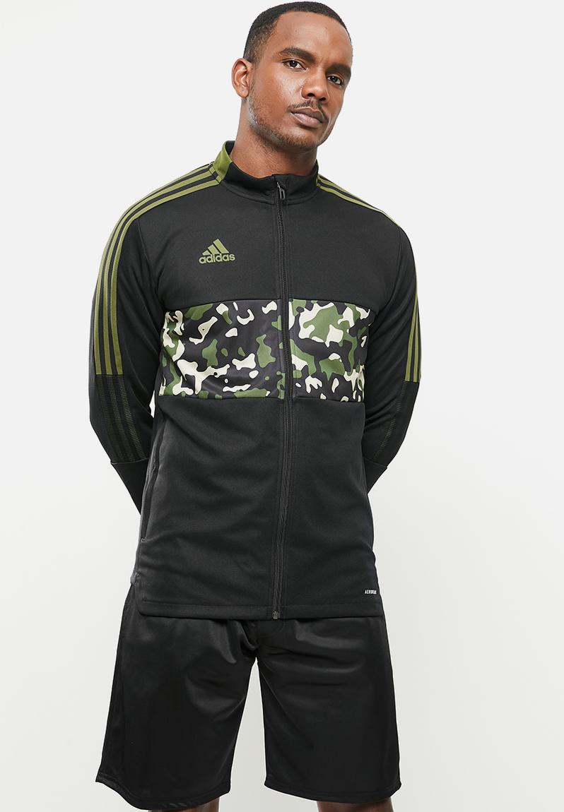 Tiro aop tracksuit jacket - black/multicolor adidas Performance Hoodies ...