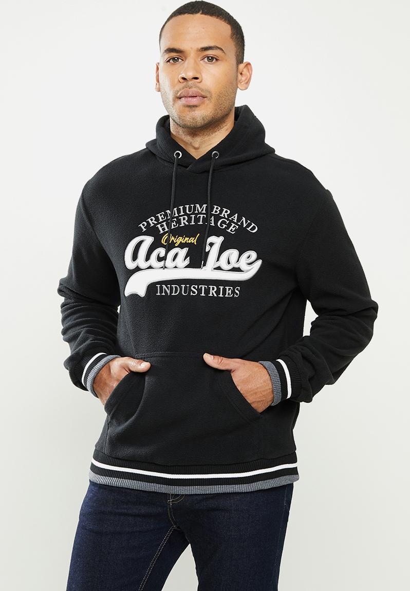 Aca joe polar fleece hoody - charcoal Aca Joe Hoodies & Sweats ...