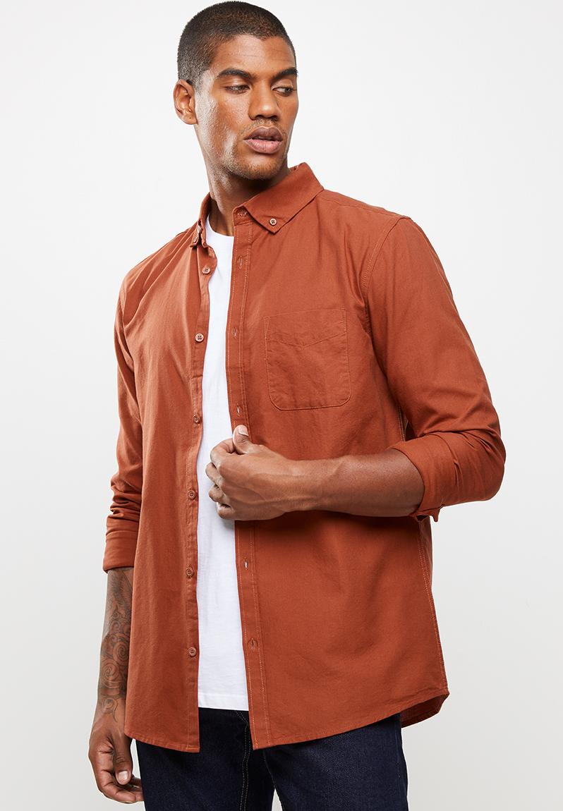 Brunswick Shirt 3 Burnt Orange Cotton On Shirts