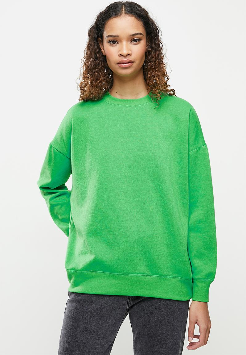 Lifestyle long sleeve crew top - green emerald Cotton On Hoodies ...