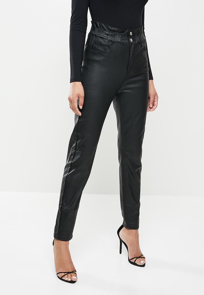 Coated elasticated balloon jean -black Missguided Jeans | Superbalist.com