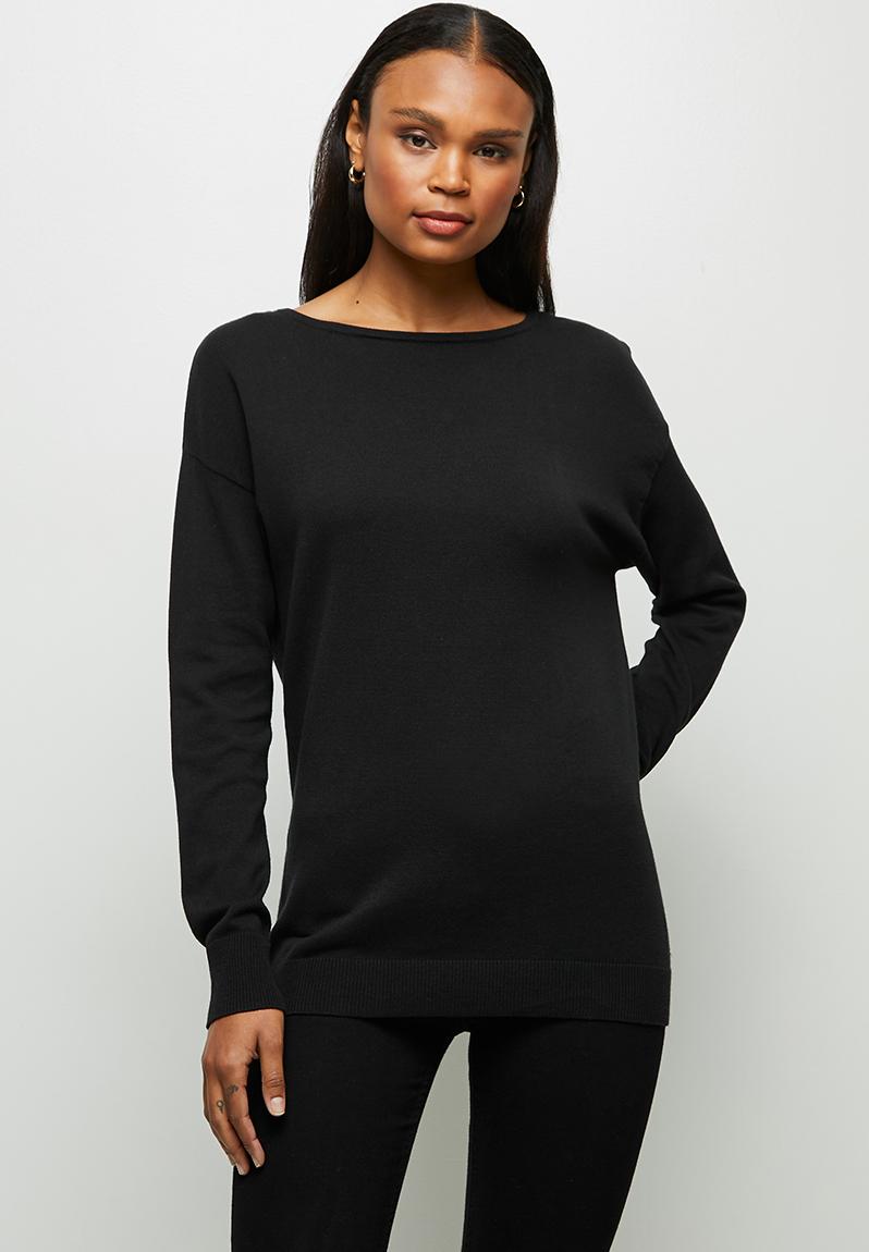 Basic Vback lightweight jumper - black edit Knitwear | Superbalist.com