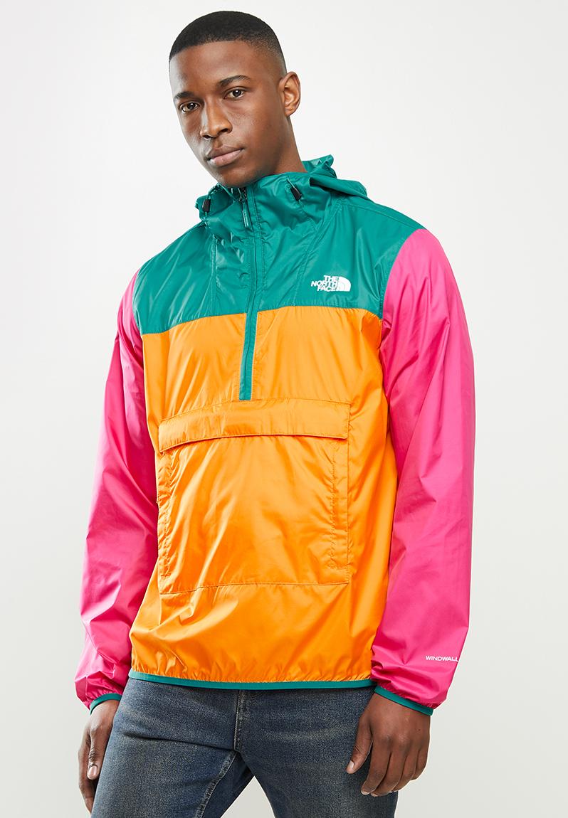 Fanorak - flame orange/fanfare green/mr.pink The North Face Hoodies ...