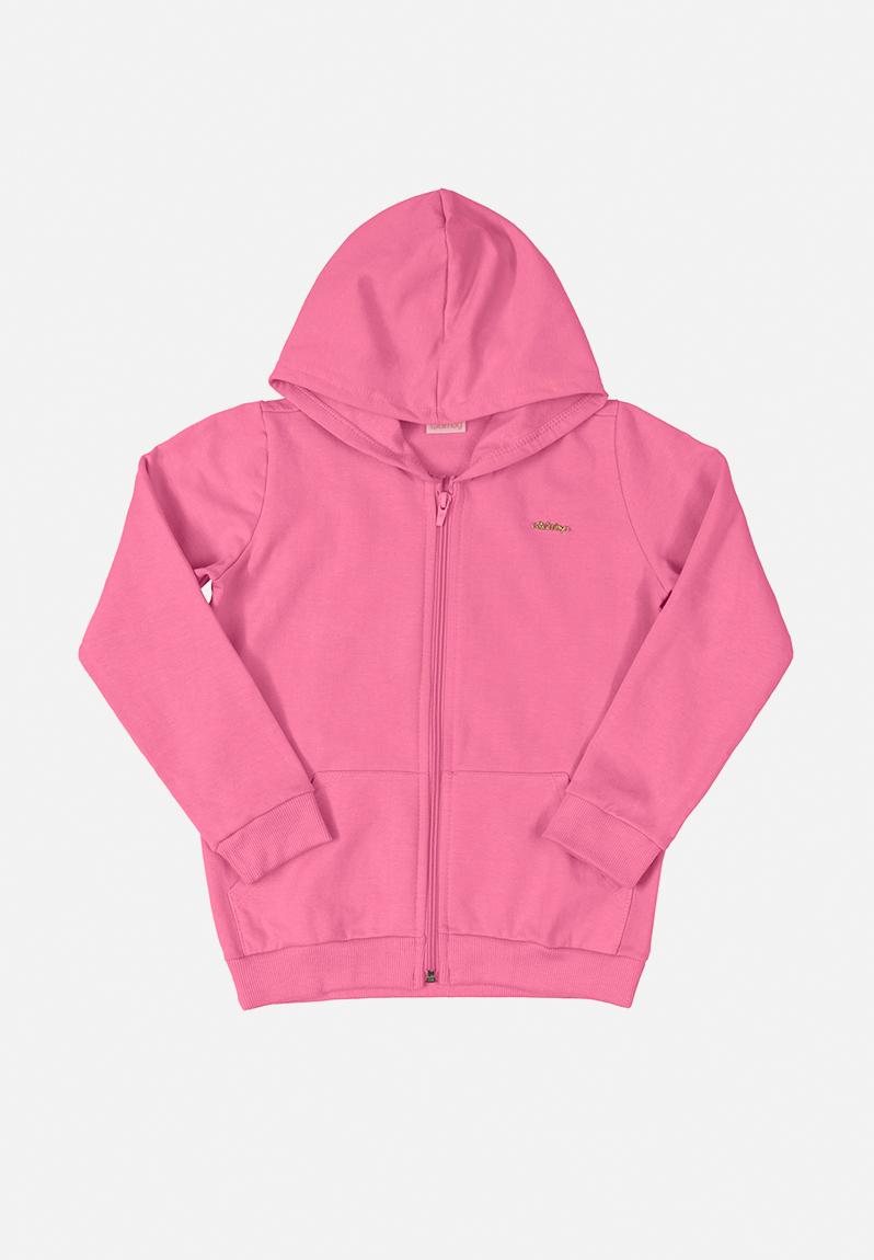 Girls Black Minky Bubble Zip Hoodie