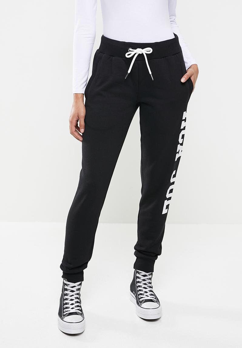 Logo joggers - black Aca Joe Trousers | Superbalist.com