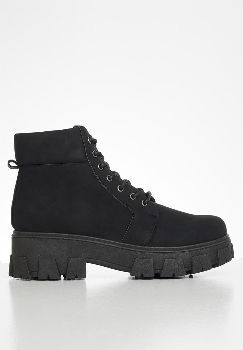 Chunky combat boot - black Seduction Boots | Superbalist.com