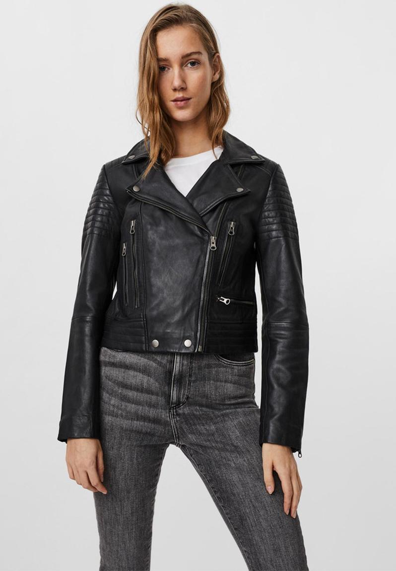 Shila short leather jacket - black Vero Moda Jackets | Superbalist.com