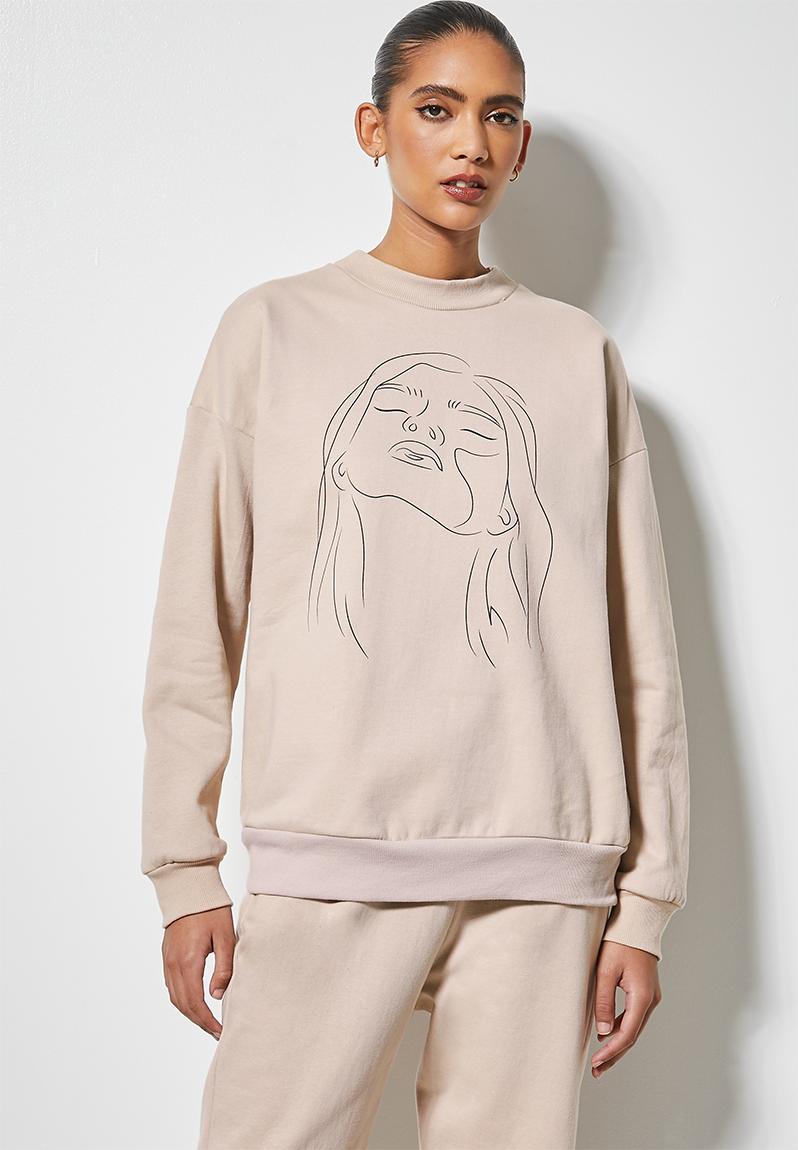 men's graphic crew neck sweatshirt