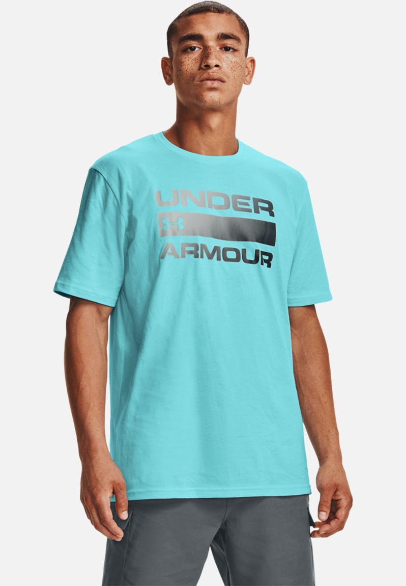 Ua team issue wordmark ss tee - blue Under Armour T-Shirts ...