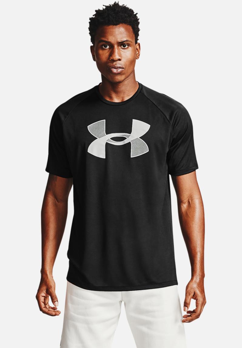 Ua big logo tech short sleeve tee - black Under Armour T-Shirts ...