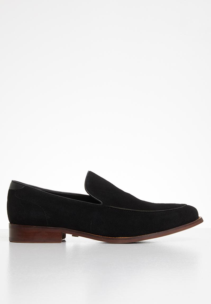 Fred suede minimalist loafer - black POLO Slip-ons and Loafers ...