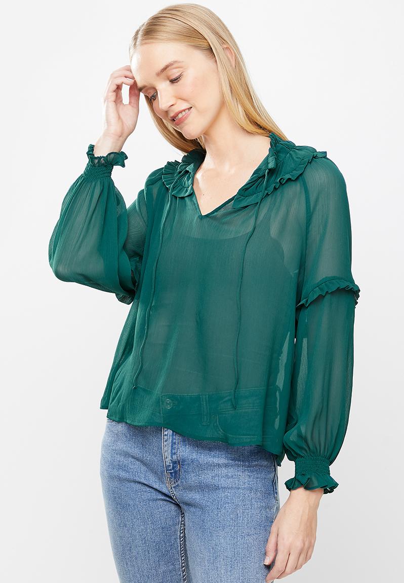 Blouse pachi - green 1 MANGO Blouses | Superbalist.com