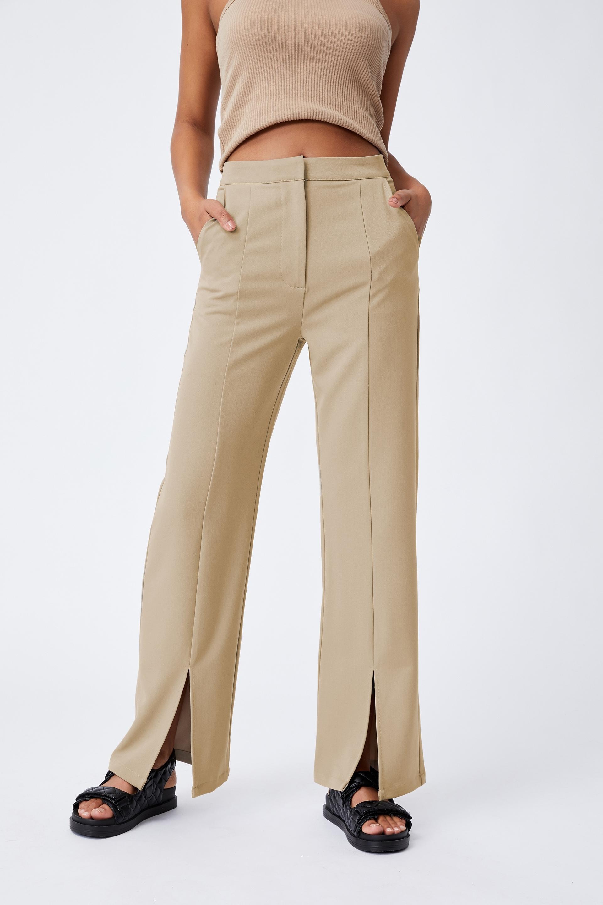 split front pants