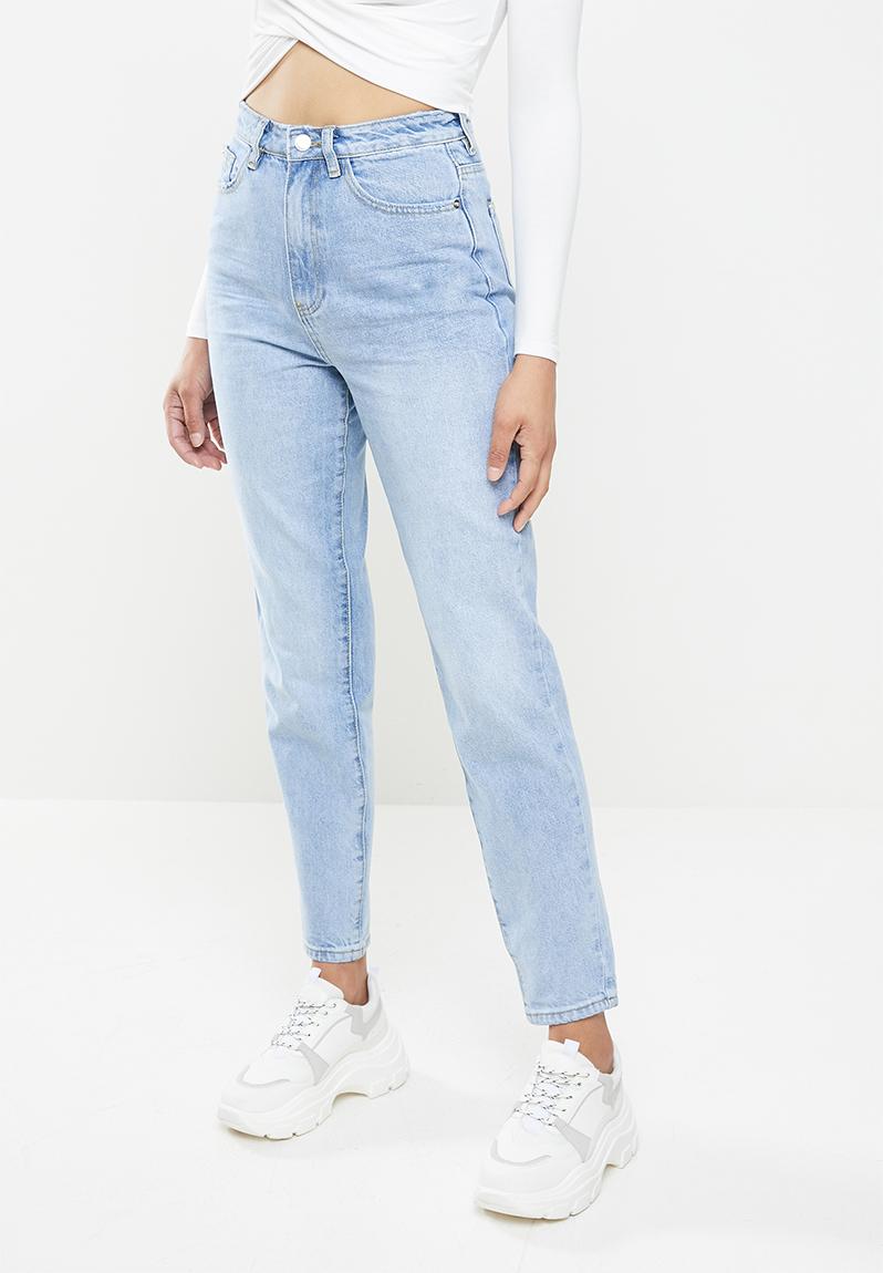 Riot Mom Jeans Blue Missguided Jeans 