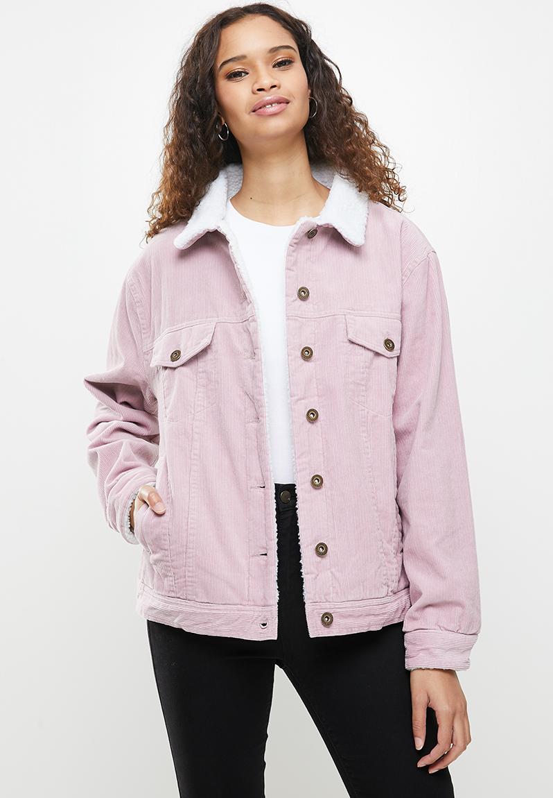 Sherpa cord trucker jacket - burnished lilac Cotton On Jackets ...