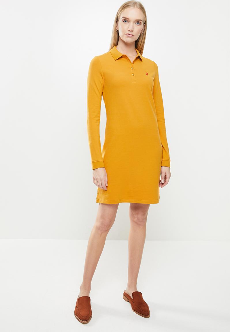 Kathy stretch golfer dress - mustard POLO Casual | Superbalist.com