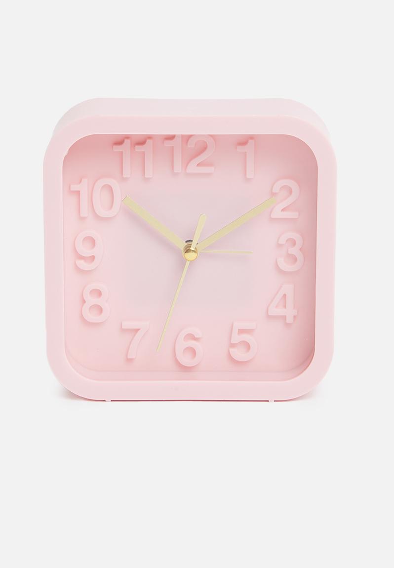 Square alarm clock - pink H&S Stationery | Superbalist.com