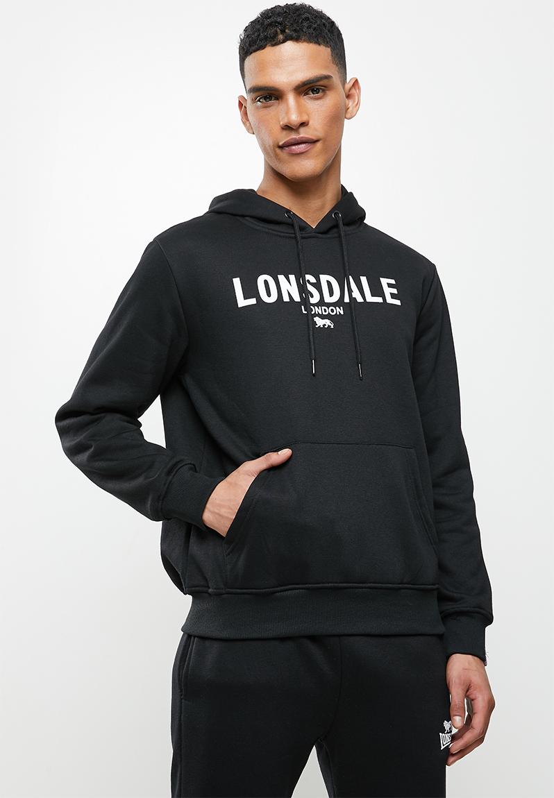 Fleece hoodie sweater - black Lonsdale Hoodies, Sweats & Jackets ...