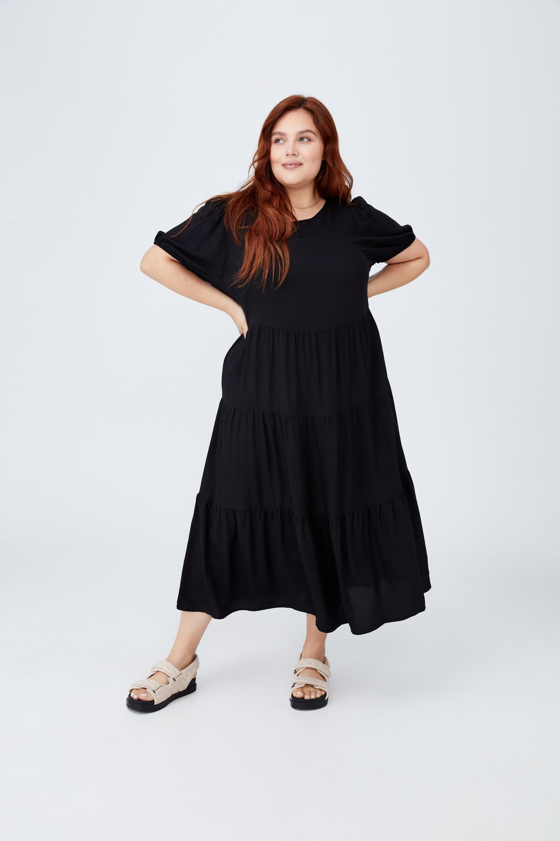 Curve woven leah midi dress - black Cotton On Dresses | Superbalist.com