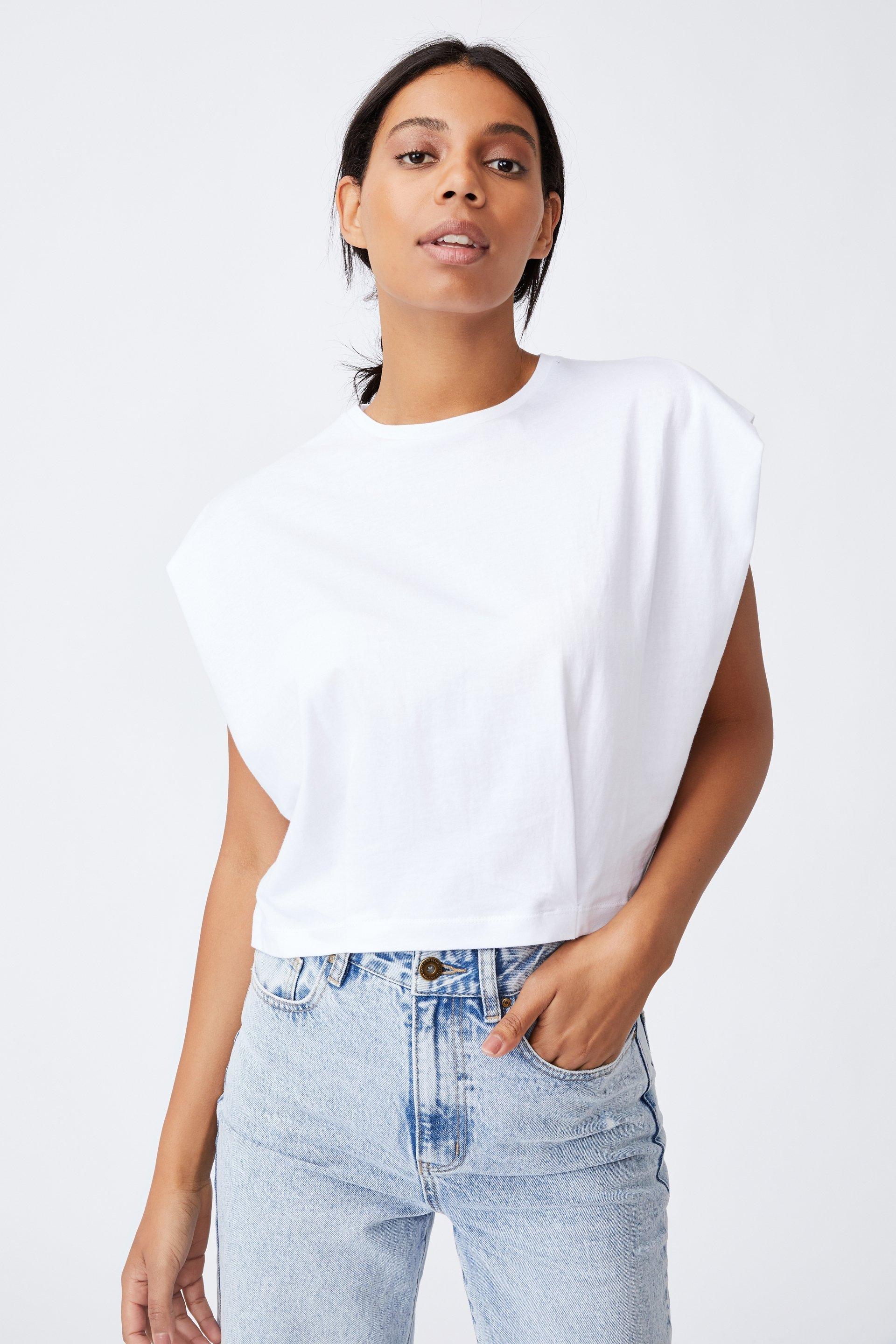 Form Focus Shoulder Tank White Cotton On T Shirts Vests And Camis