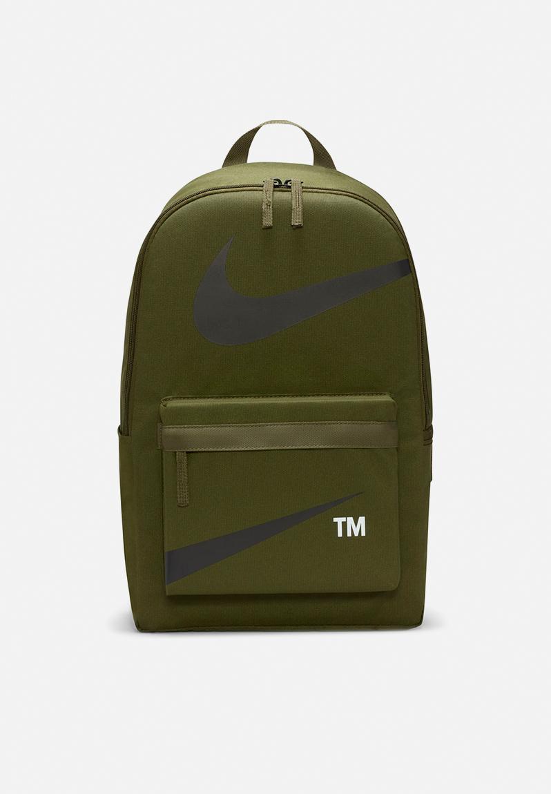 Nk Heritage Bkpk Swoosh Rough Greenrough Greenblack Nike Bags