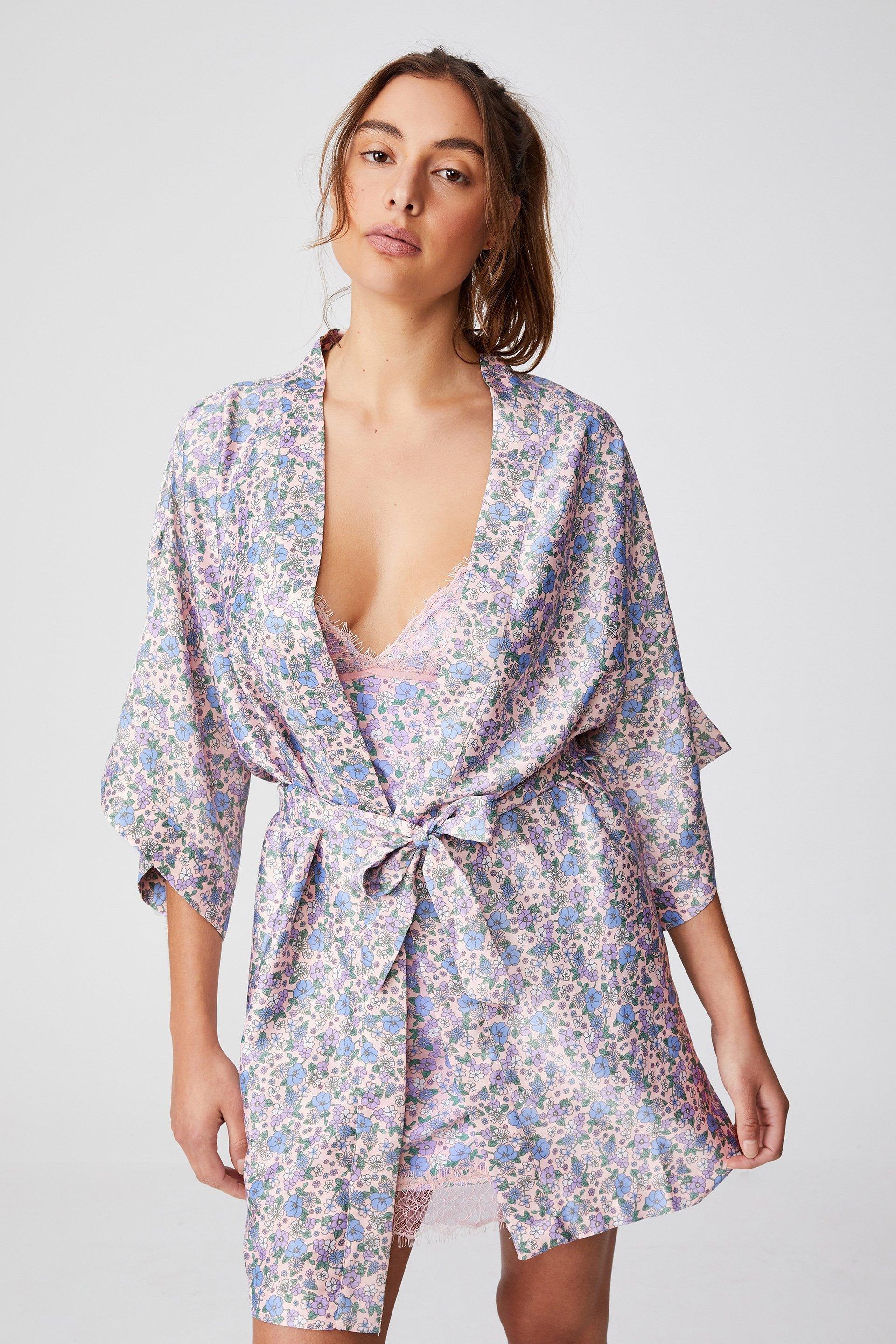 Satin Robe Grandma Garden Ditzy Cotton On Sleepwear