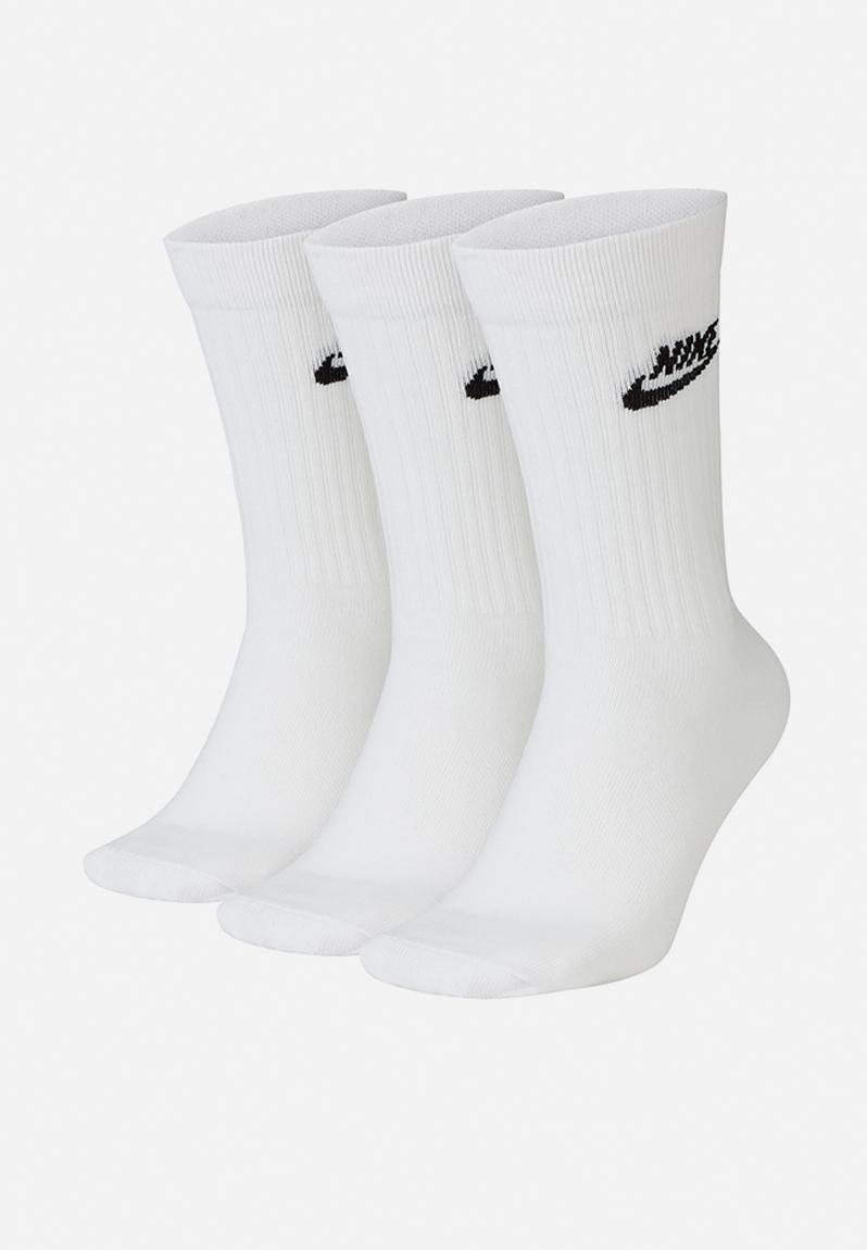 Nike sportswear everyday essential - black/white Nike Socks ...