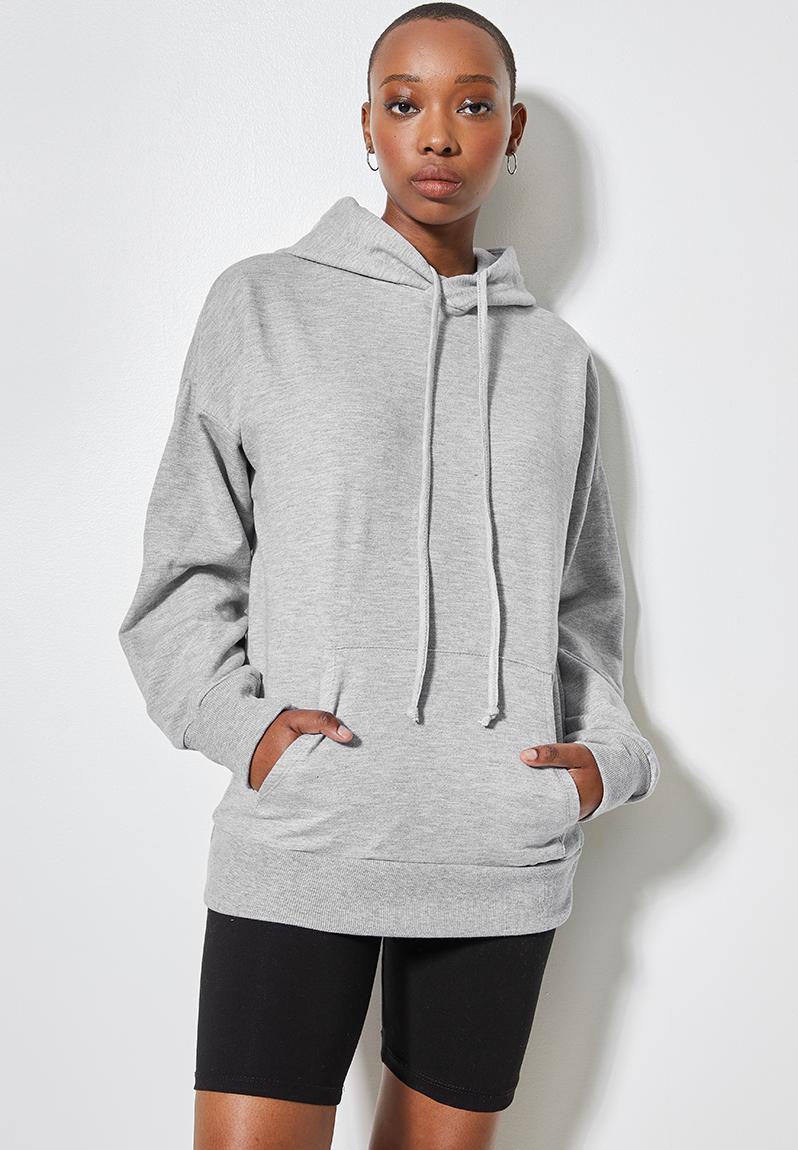 Longline hoodie - light grey melange Superbalist Hoodies & Sweats ...