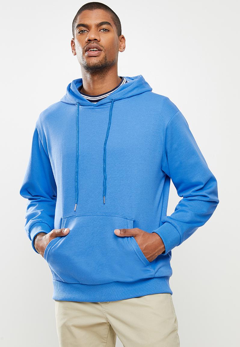 Plain hoodie pullover sweat - cobalt blue STYLE REPUBLIC Hoodies ...