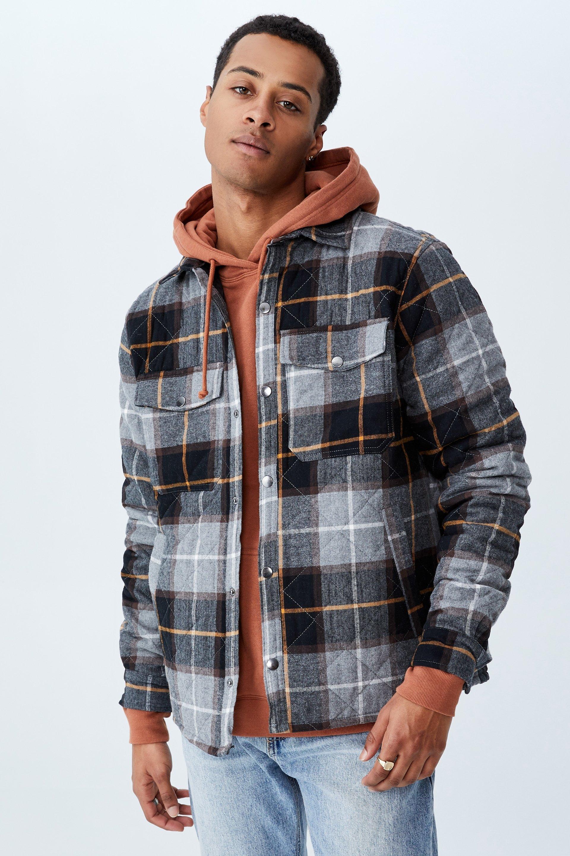 Quilted shacket - black check Cotton On Jackets | Superbalist.com