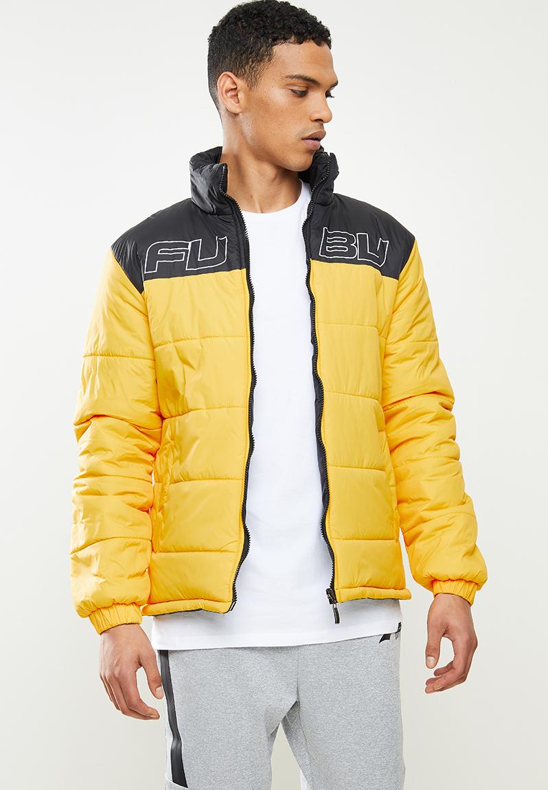 Fubu puff mens reversible jacket - black/yellow FUBU Jackets ...