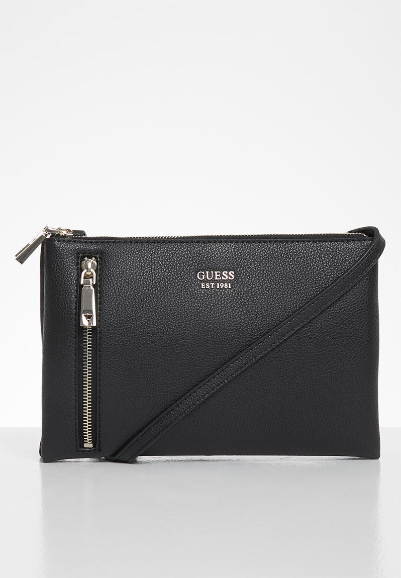 Naya double zip crossbody black GUESS Bags & Purses
