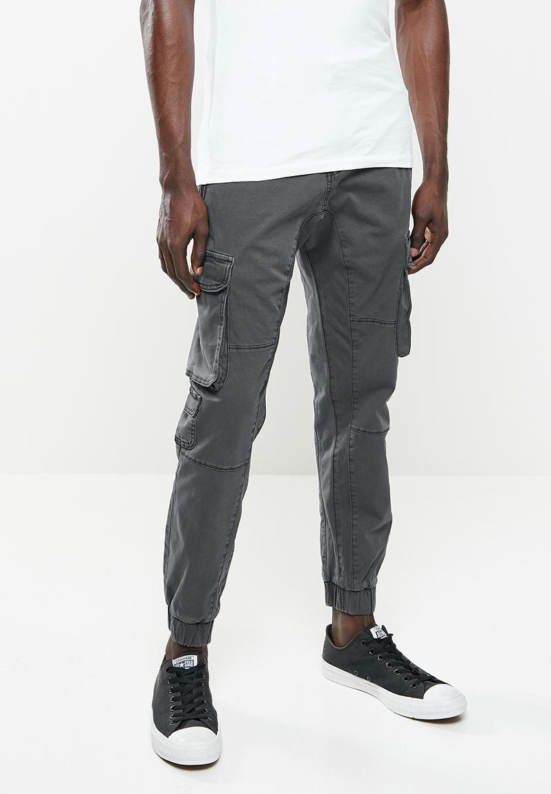 Urban jogger - washed black tactical Cotton On Pants & Chinos ...