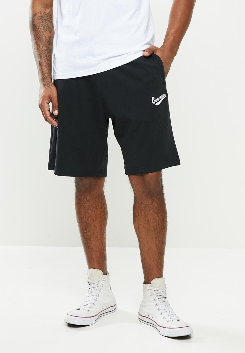 Scripted logo cotton short - converse black Converse Shorts ...