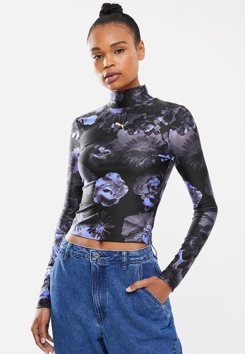 Evide aop crop top - elektro purple PUMA T-Shirts | Superbalist.com