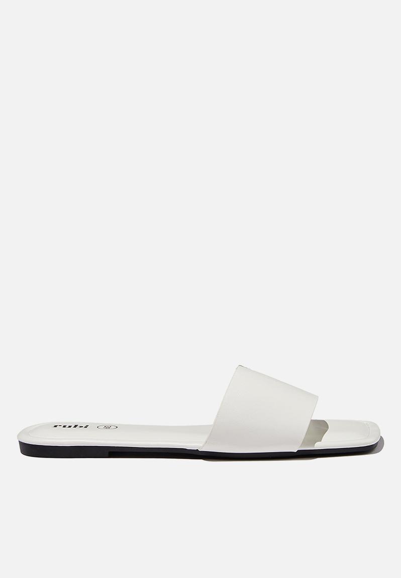 Everyday hailey single vamp slide - white smooth pu Cotton On Sandals ...