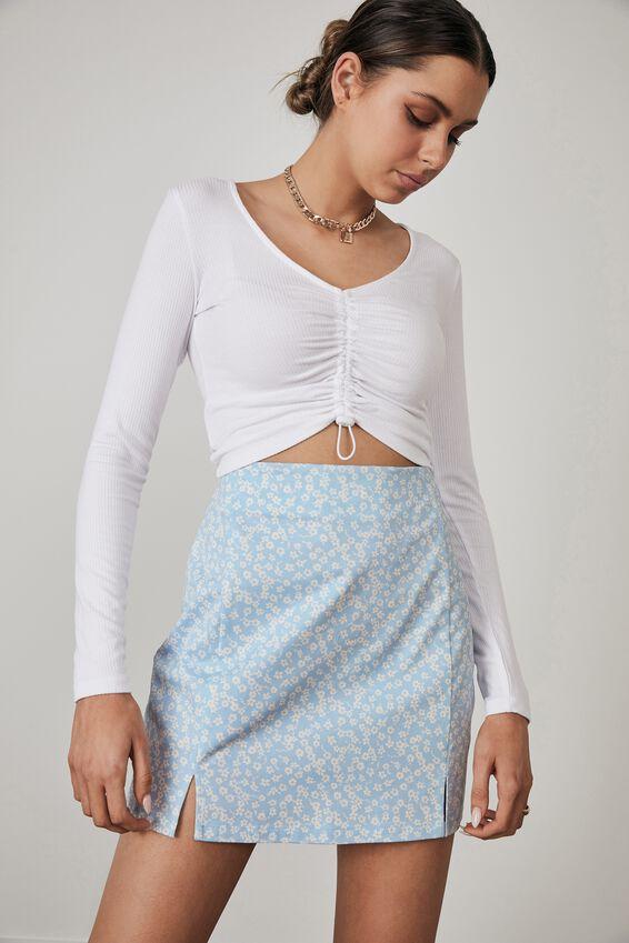 Double split mini skirt - kita floral_skyway Factorie Skirts ...