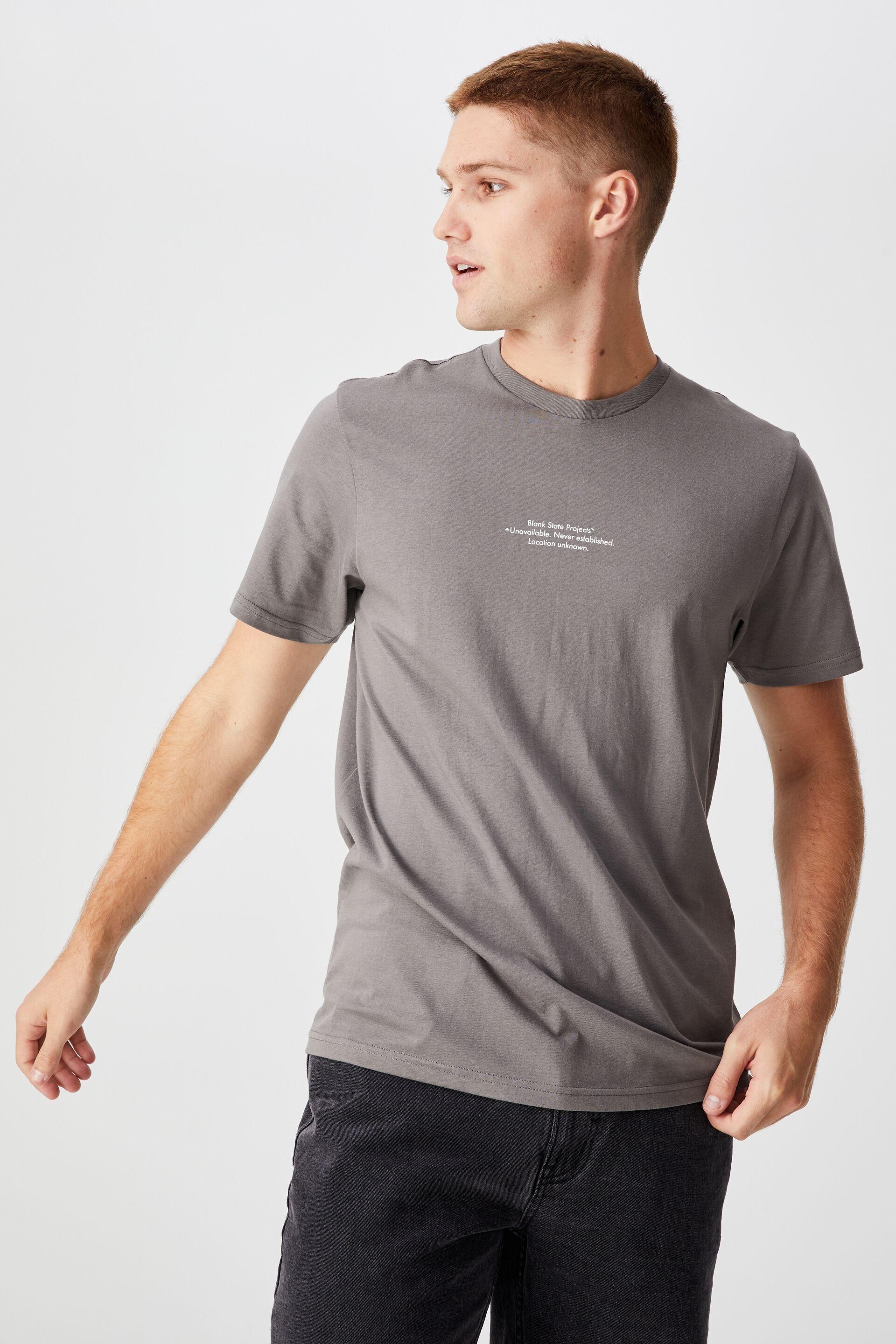 Tbar text t-shirt - slate stone/blank slate projects Cotton On T-Shirts ...