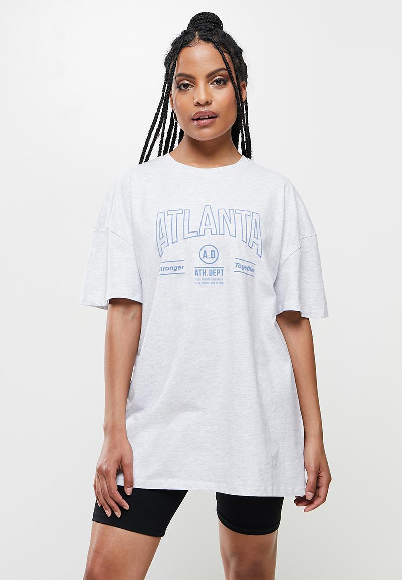 Original relaxed graphic tee - silver marle/atlanta Factorie T-Shirts ...