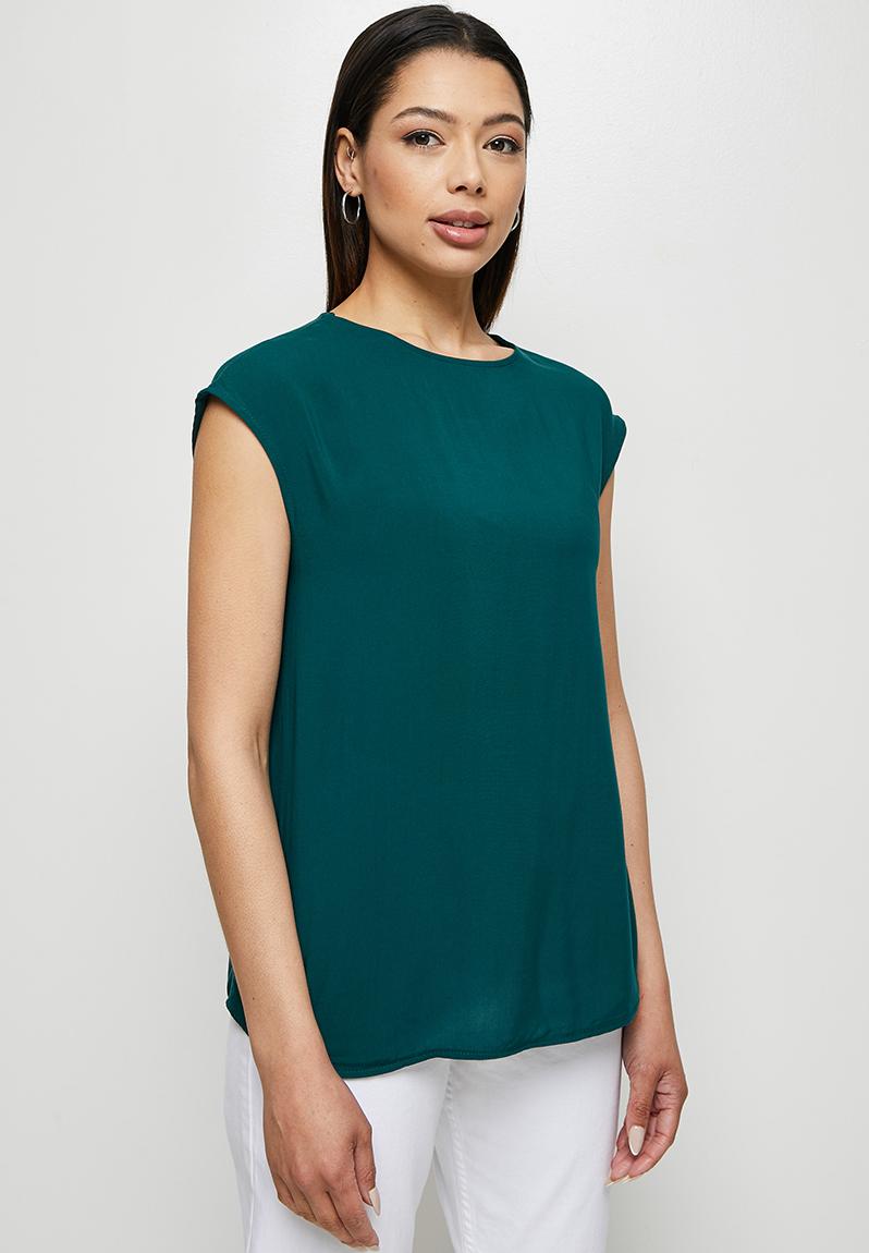 Basic woven boxy shell - deep teal edit Blouses | Superbalist.com