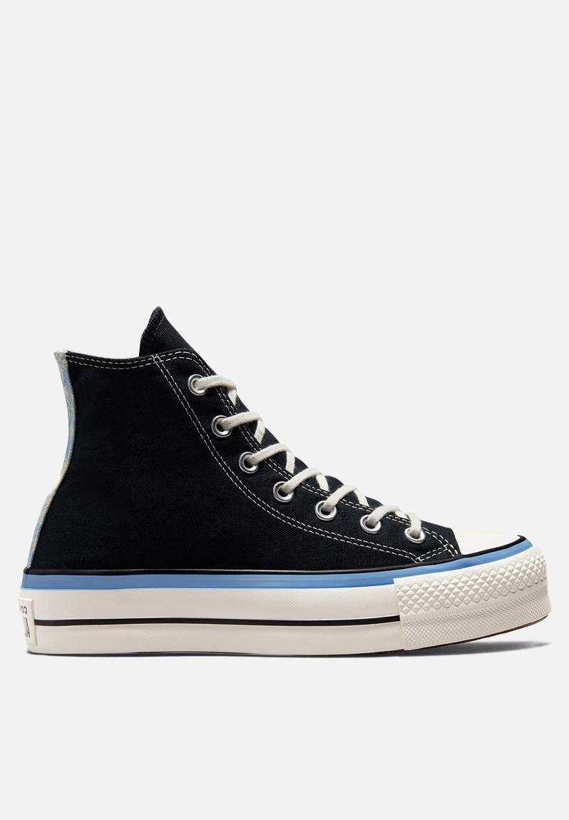 Chuck taylor all star lift - black/jp blue/egret - hybrid floral ...