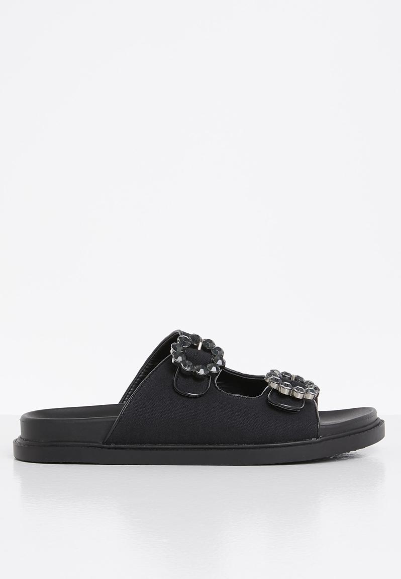 Angi chunky broche slide - black Footwork Sandals & Flip Flops ...