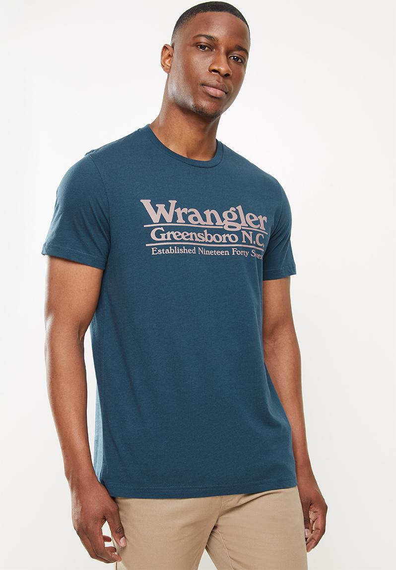 Greensboro n.c t - shadow blue Wrangler T-Shirts & Vests | Superbalist.com