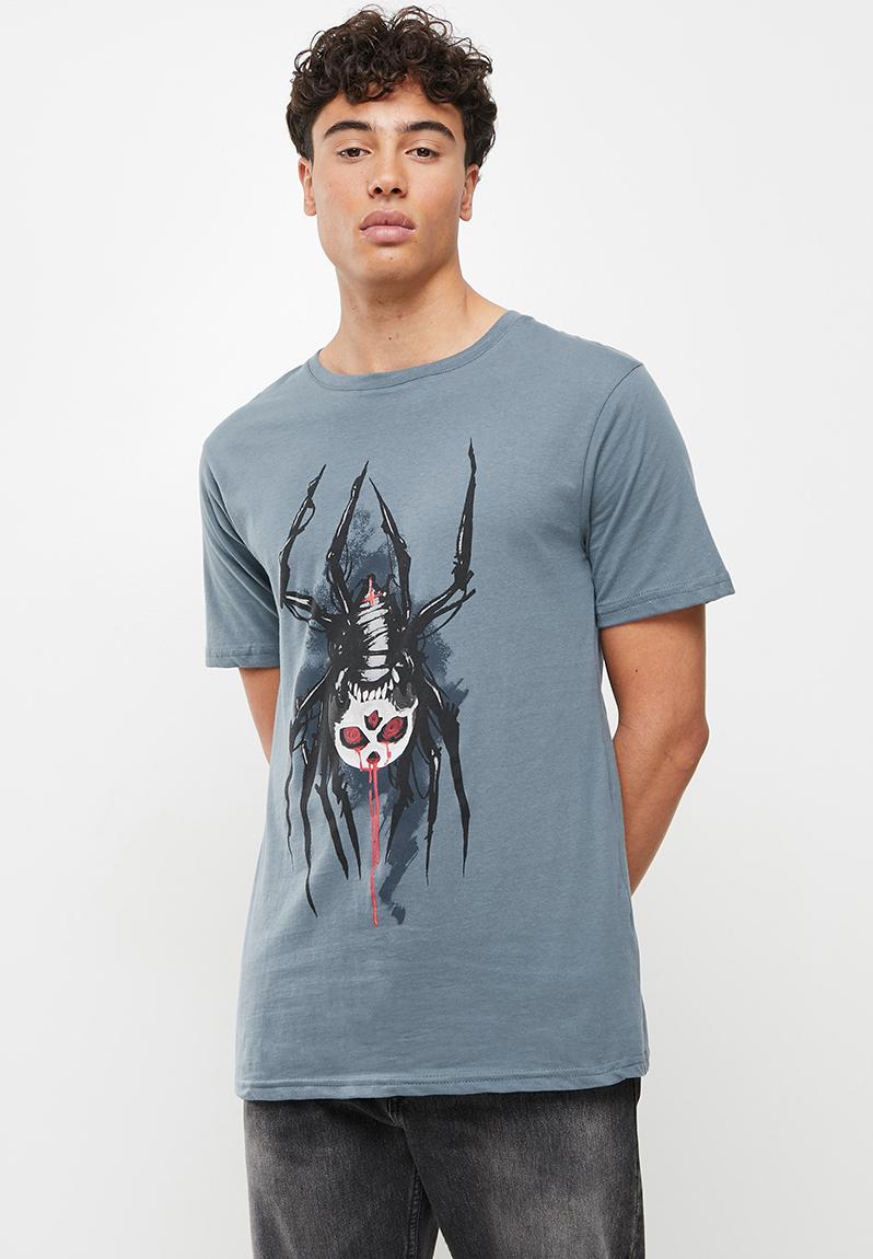 Cyberpunk 2077 - maelstrom spider men's t-shirt - steel blue